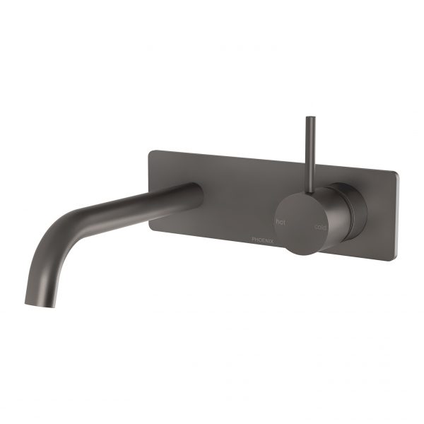 Phoenix Vivid Slimline Up Wall Basin / Bath Mixer Set 180mm
