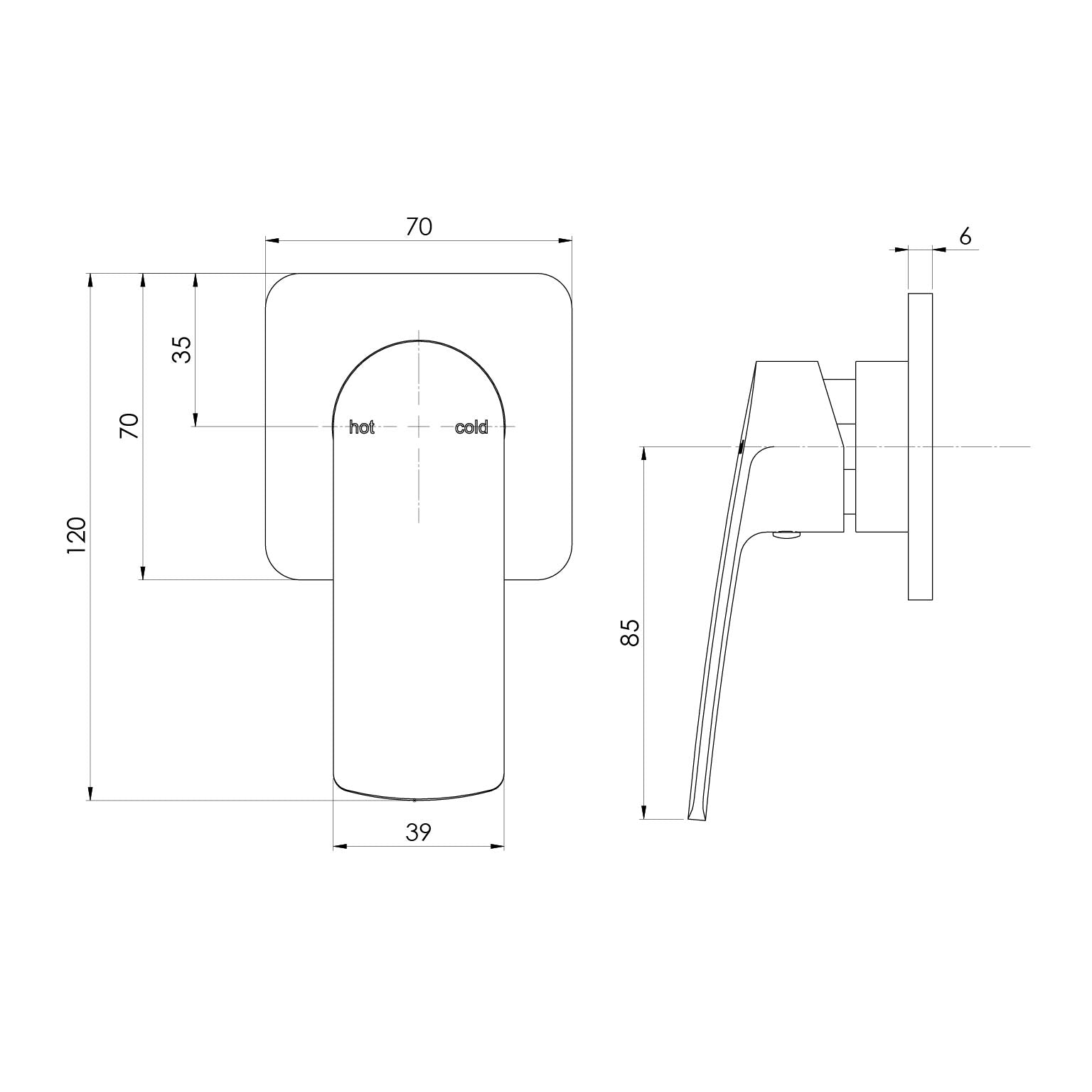 Phoenix Mekko SwitchMix Shower/Wall Mixer Fit-Off Kit 115-2805-00