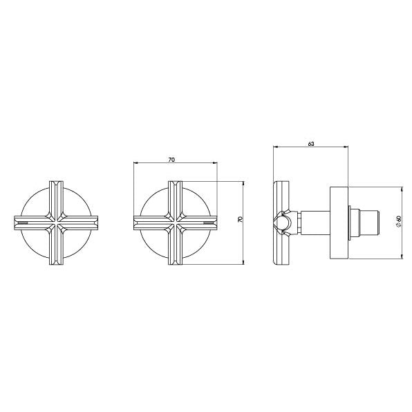 Phoenix Vivid Slimline Plus Wall Top Assemblies 15mm Extended Spindles 119-0670