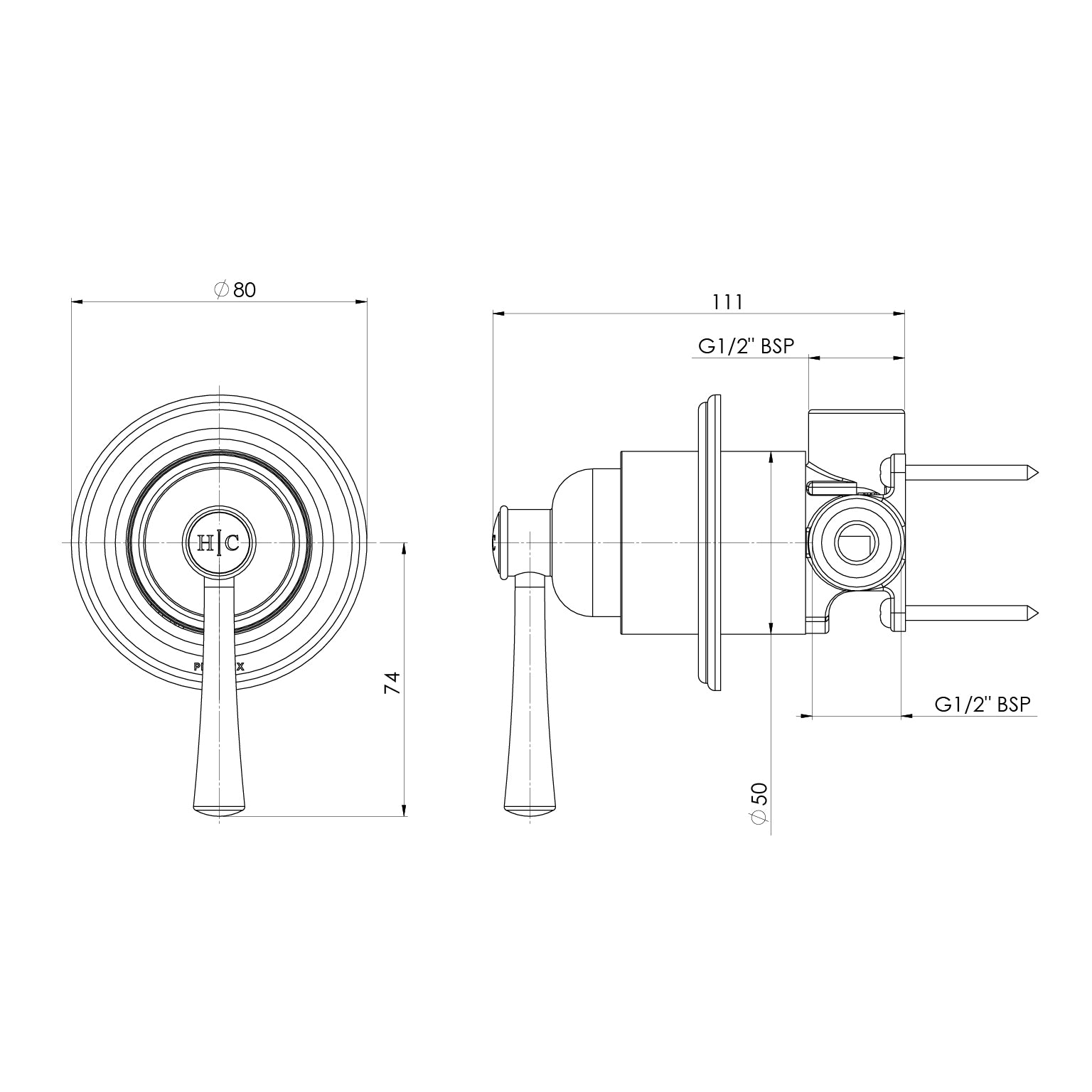 Phoenix Cromford Shower/Bath Mixer 134-2800
