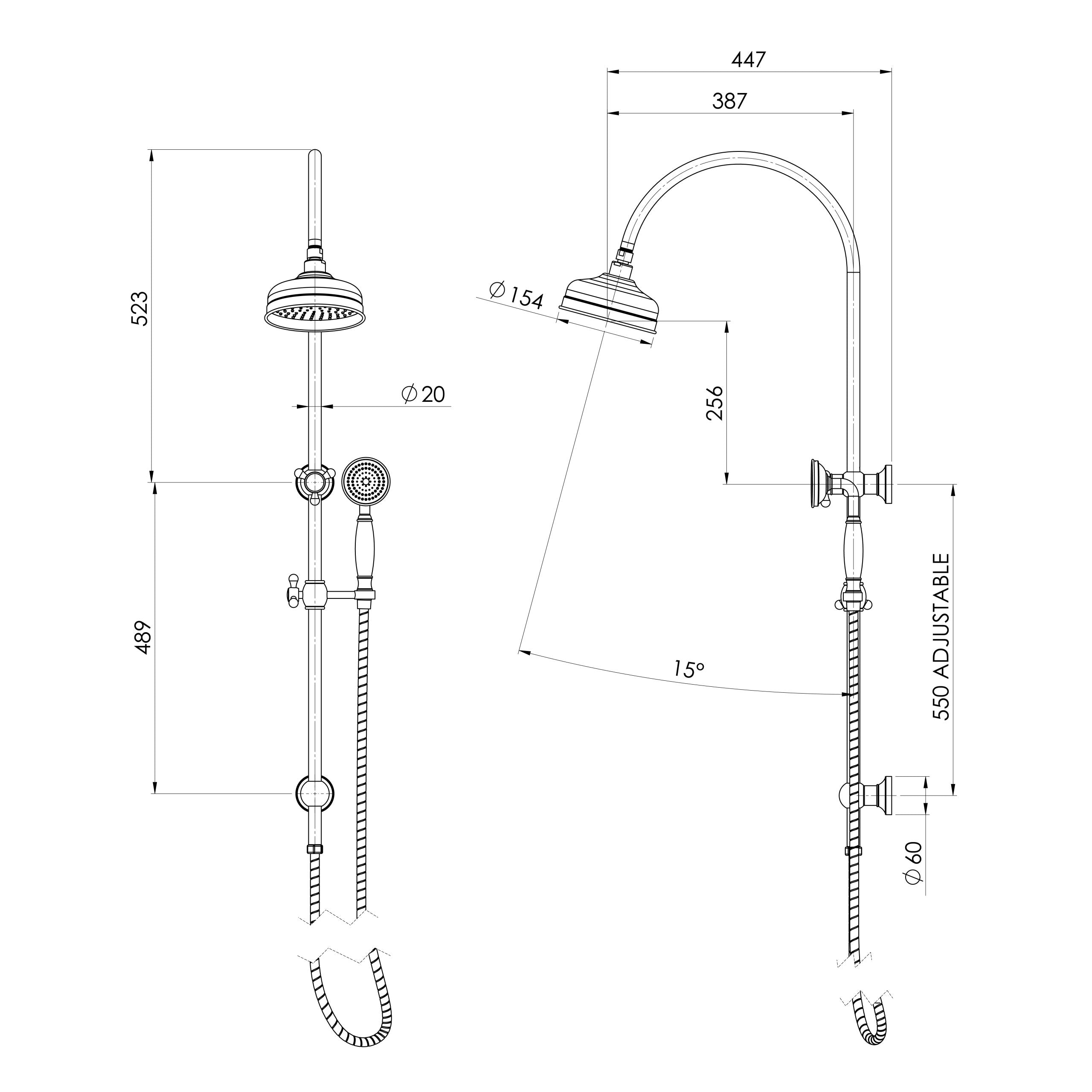 Phoenix Cromford Twin Shower 134-6510