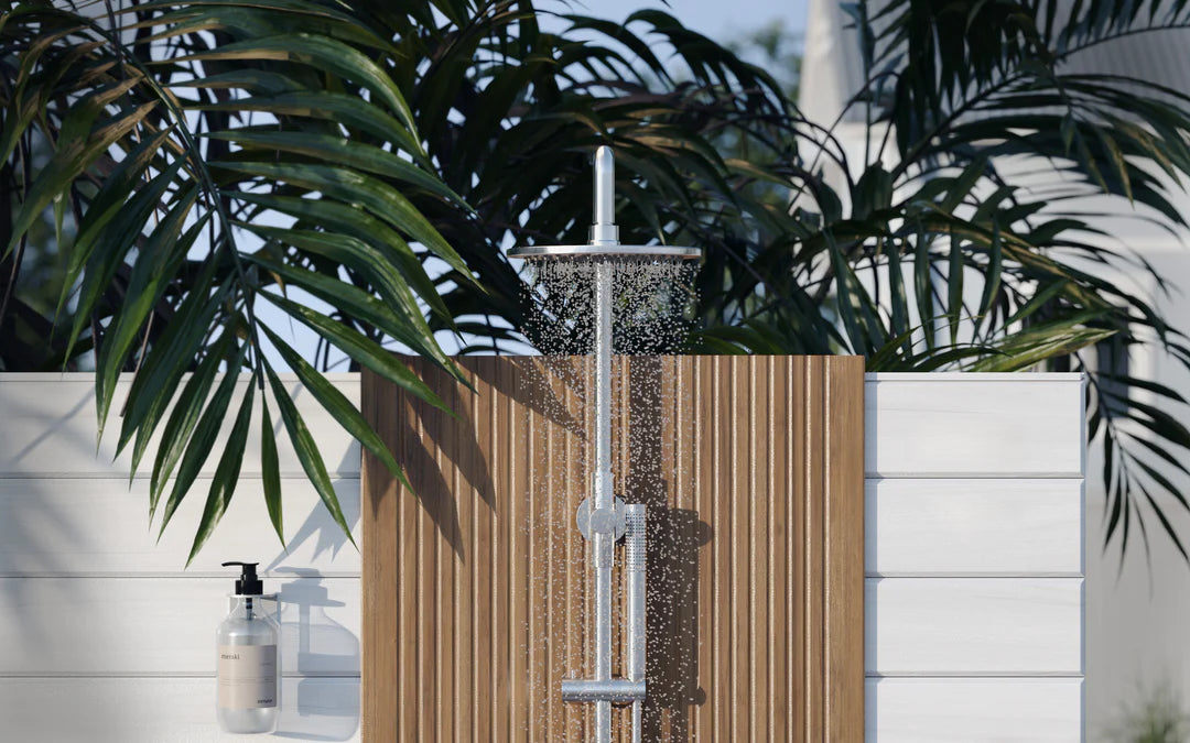 Meir Round Outdoor Combination Shower Rail SS316 MZ1004N-R-SS316
