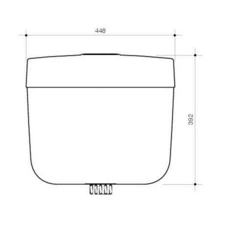 Caroma Slimline Connector Cistern, Link & Seat 233030W