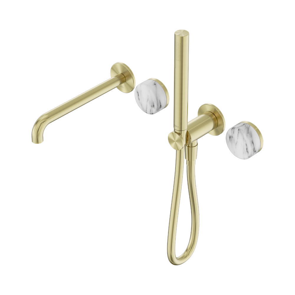 Nero Serenity Progressive Shower System with Spout & Slim Hand Shower Corchia Handle 24E010