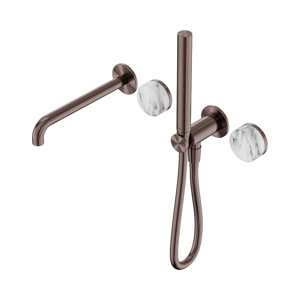 Nero Serenity Progressive Shower System with Spout & Slim Hand Shower Corchia Handle 24E010