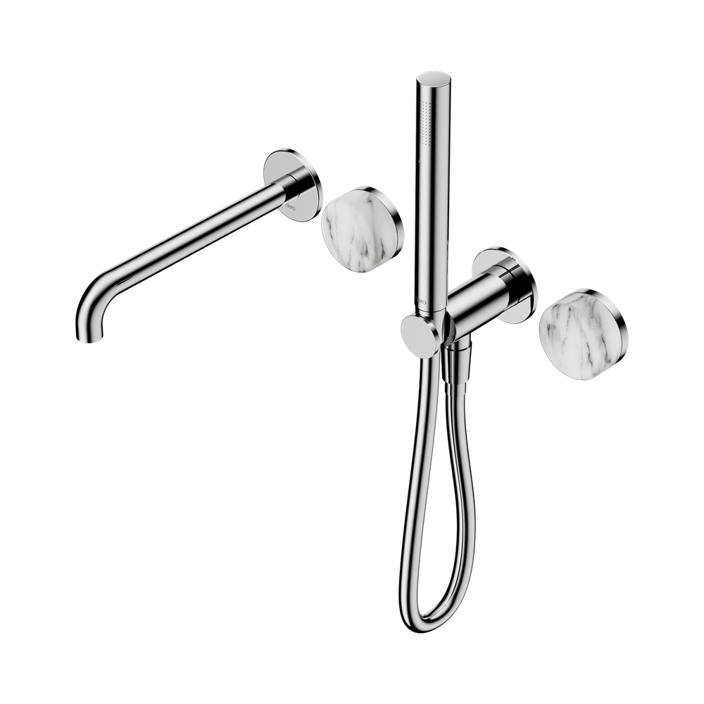 Nero Serenity Progressive Shower System with Spout & Slim Hand Shower Corchia Handle 24E010