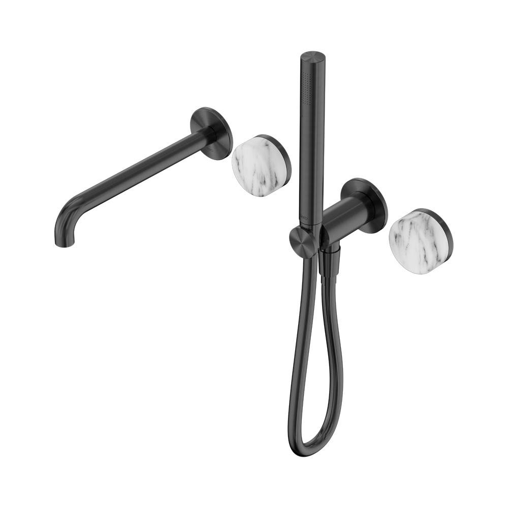 Nero Serenity Progressive Shower System with Spout & Slim Hand Shower Corchia Handle 24E010