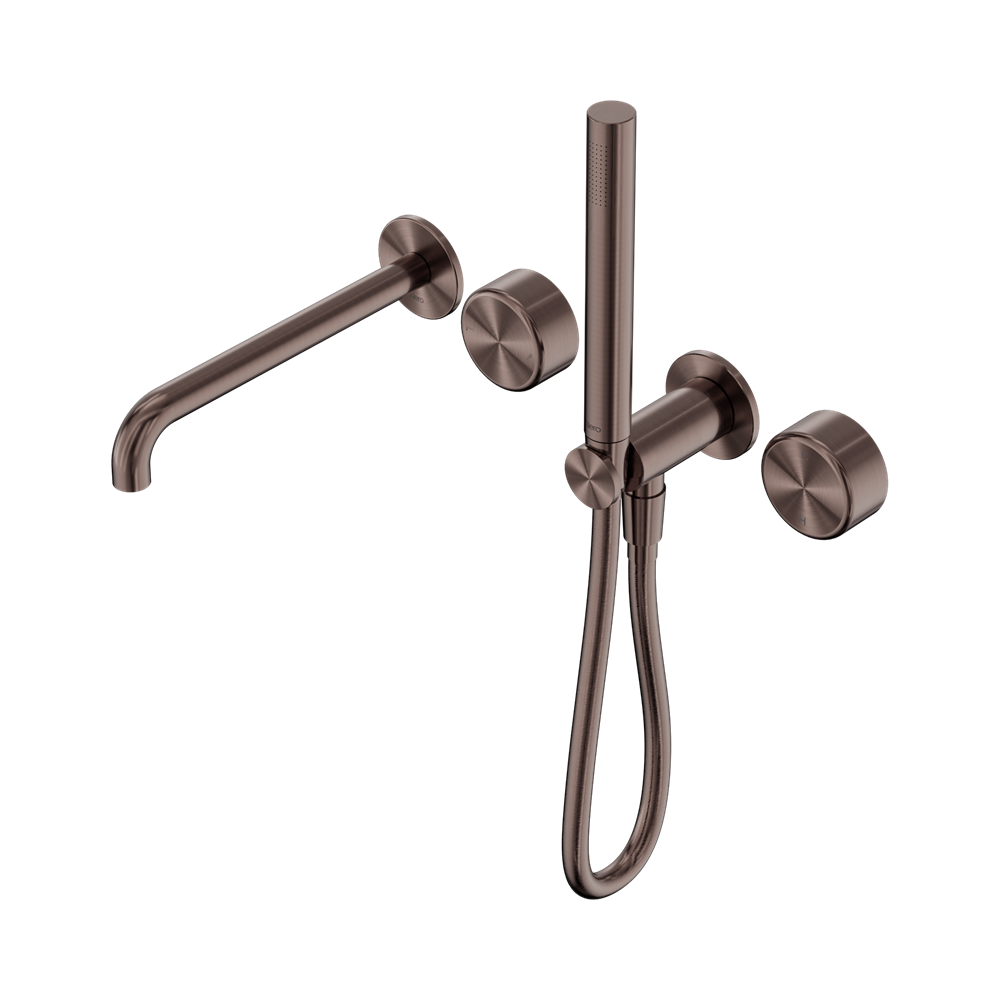 Nero Serenity Progressive Shower System with Spout & Slim Hand Shower Metal Handle 24E012
