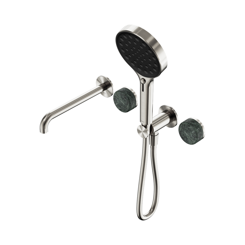 Nero Serenity Progressive Shower System with Spout & Serenity Hand Shower Verde Alpi 24E014