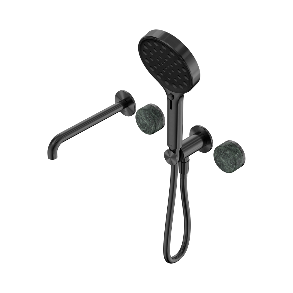 Nero Serenity Progressive Shower System with Spout & Serenity Hand Shower Verde Alpi 24E014