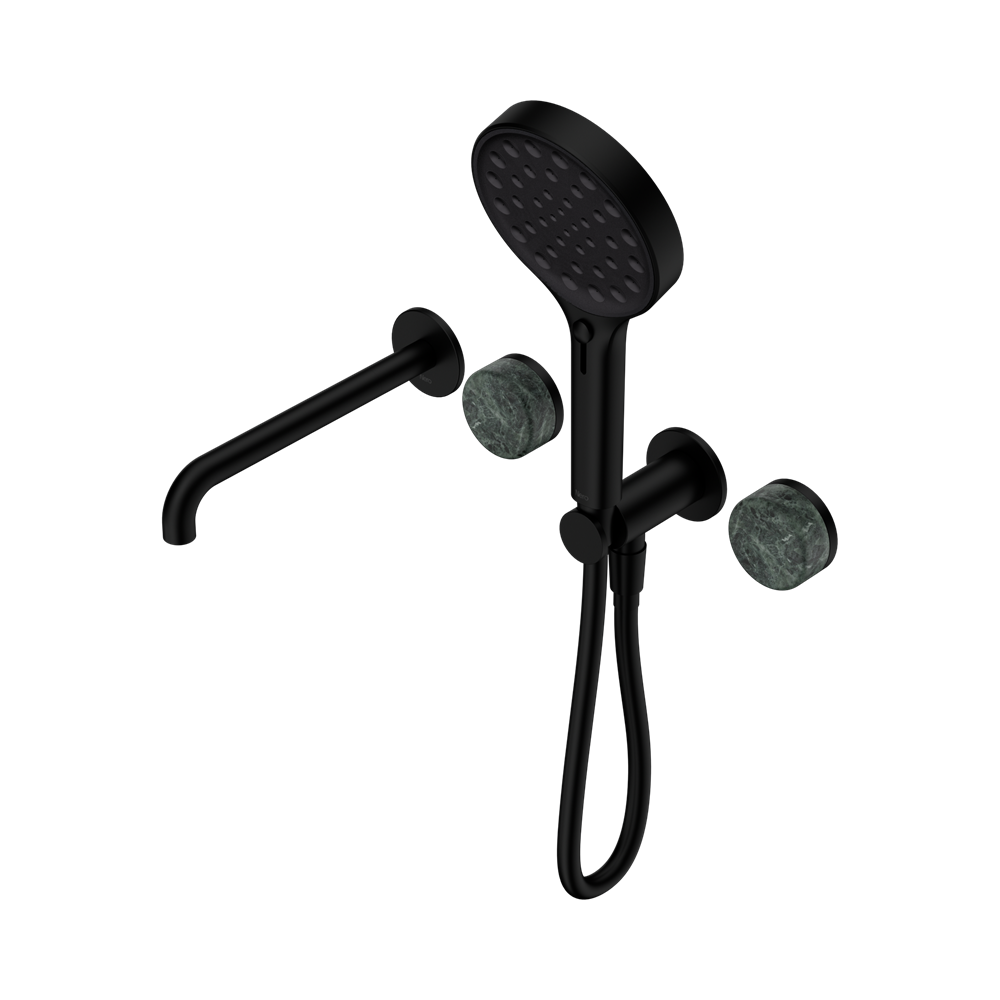 Nero Serenity Progressive Shower System with Spout & Serenity Hand Shower Verde Alpi 24E014