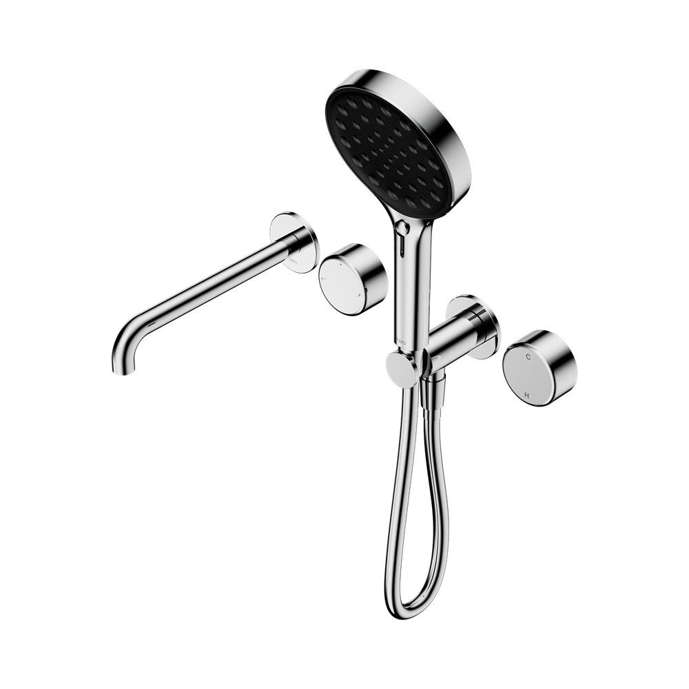 Nero Serenity Progressive Shower System with Spout & Serenity Hand Shower Metal Handle 24E018