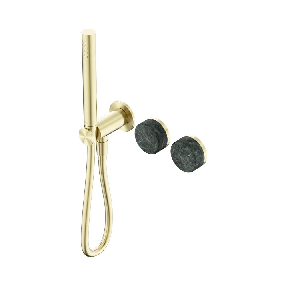 Nero Serenity Progressive Shower System with Slim Hand Shower Verde Alpi Handle 24E020