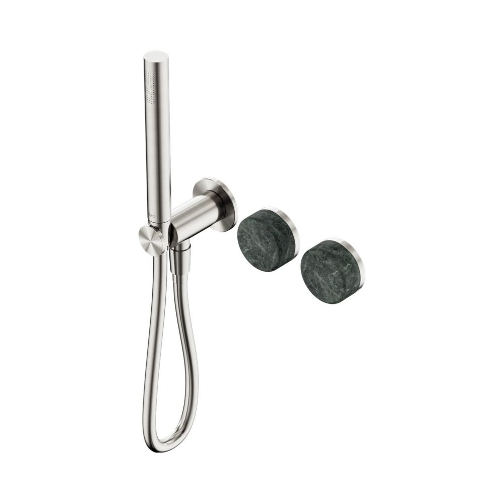 Nero Serenity Progressive Shower System with Slim Hand Shower Verde Alpi Handle 24E020