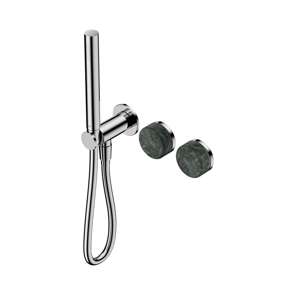 Nero Serenity Progressive Shower System with Slim Hand Shower Verde Alpi Handle 24E020