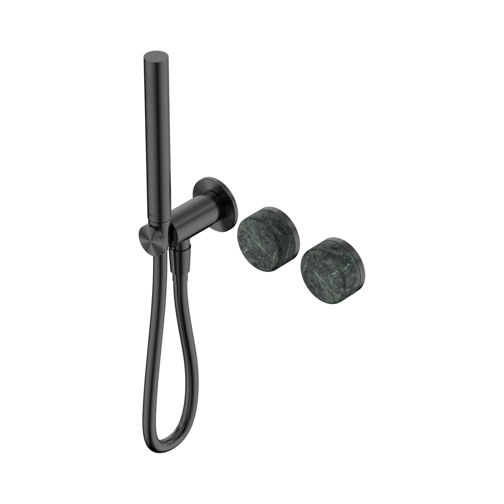 Nero Serenity Progressive Shower System with Slim Hand Shower Verde Alpi Handle 24E020