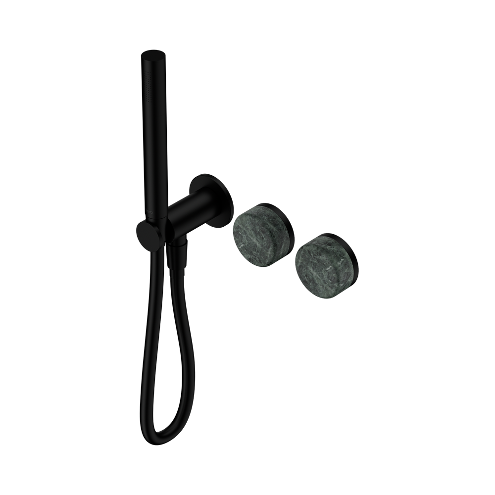Nero Serenity Progressive Shower System with Slim Hand Shower Verde Alpi Handle 24E020