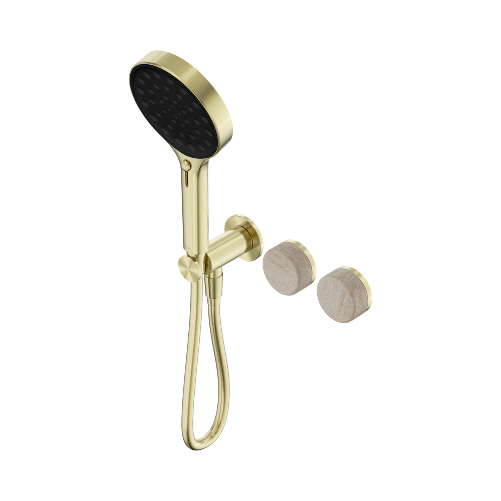Nero Serenity Progressive Shower System with Serenity Hand Shower Rome Travertine Handle 24E027