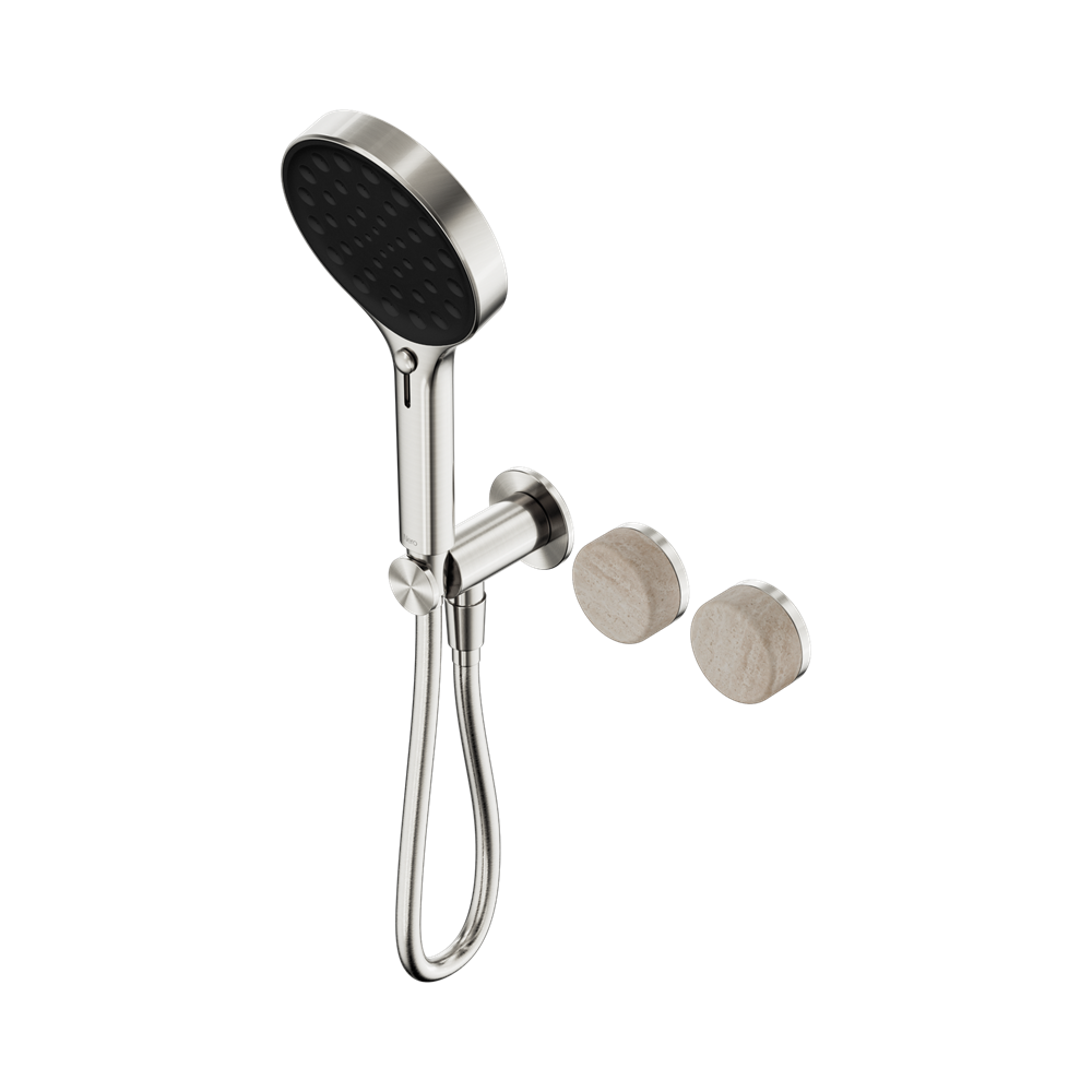Nero Serenity Progressive Shower System with Serenity Hand Shower Rome Travertine Handle 24E027