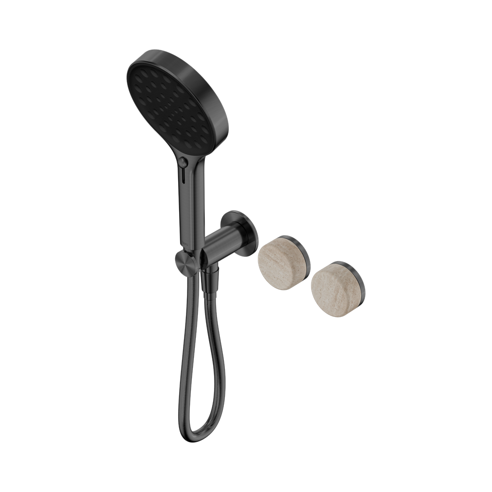 Nero Serenity Progressive Shower System with Serenity Hand Shower Rome Travertine Handle 24E027