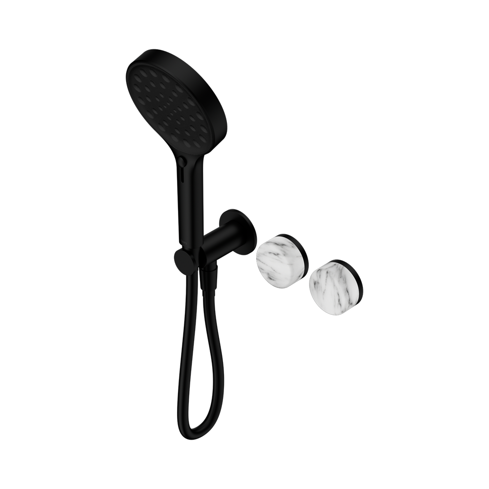 Nero Serenity Progressive Shower System with Serenity Hand Shower Arabescato Corchia Handle 24E028