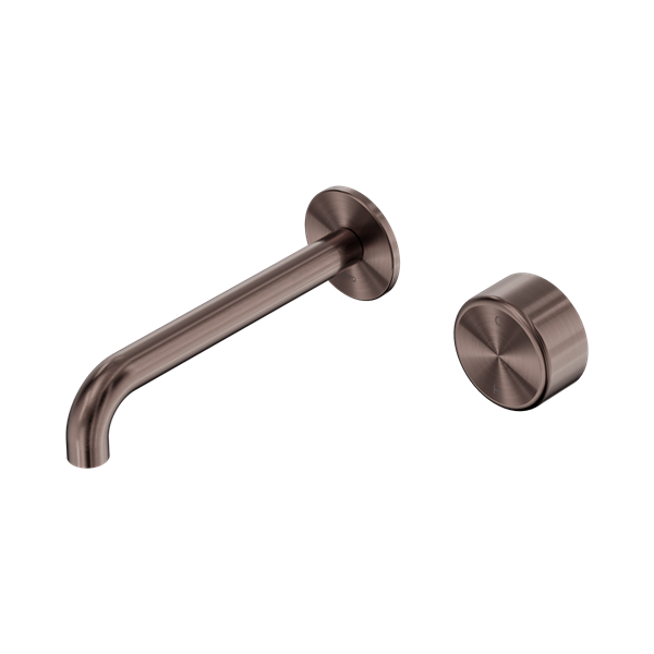 Nero Serenity Progressive Wall Basin/Bath Mixer 185mm Spout Metal Handle 24E072