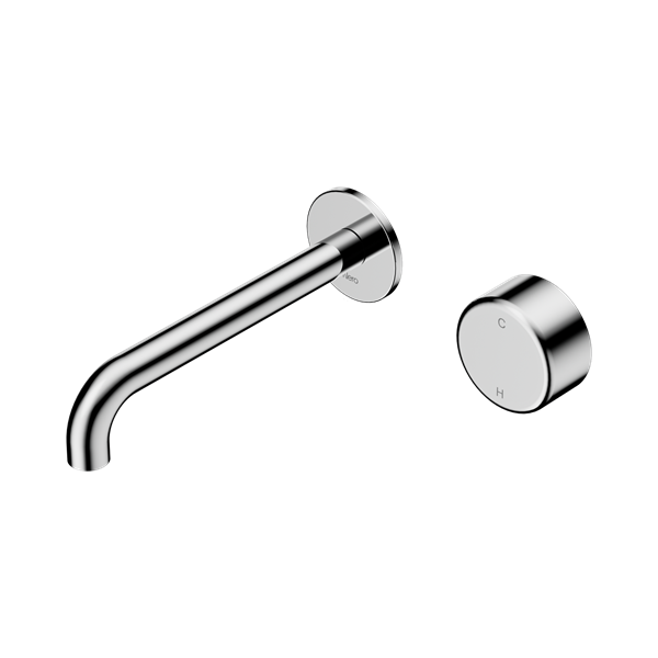 Nero Serenity Progressive Wall Basin/Bath Mixer 185mm Spout Metal Handle 24E072