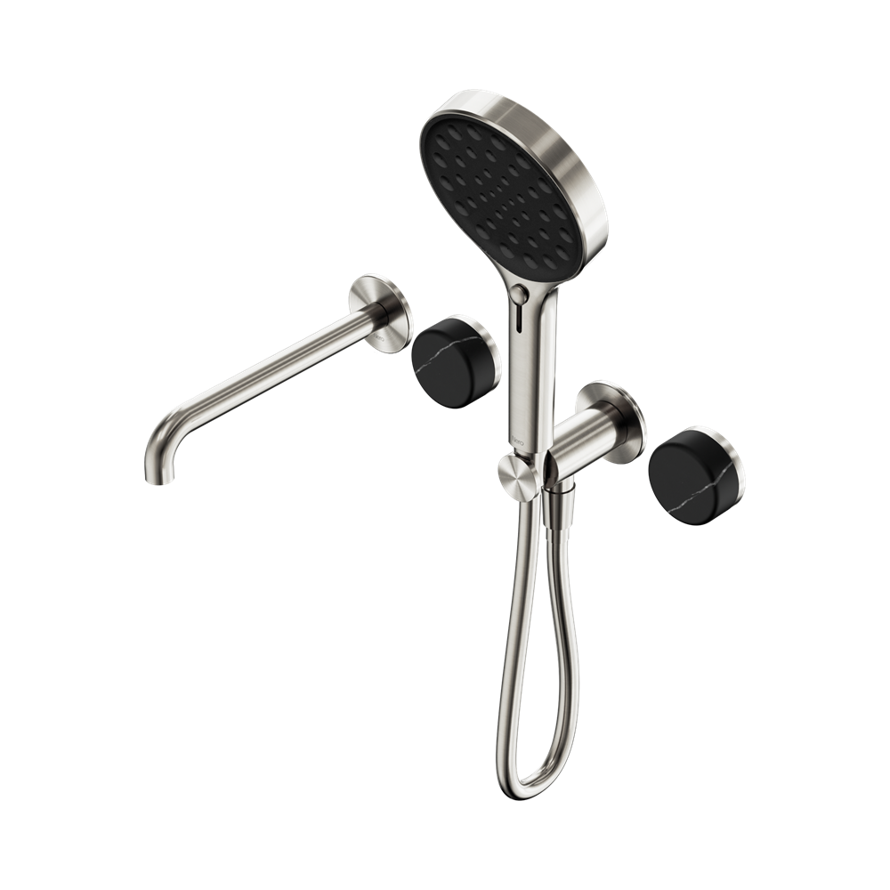 Nero Serenity Progressive Shower System with Spout & Serenity Hand Shower Marquina Black 24E130