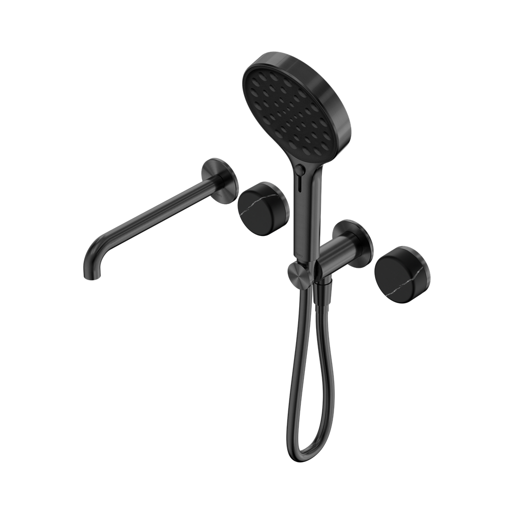 Nero Serenity Progressive Shower System with Spout & Serenity Hand Shower Marquina Black 24E130