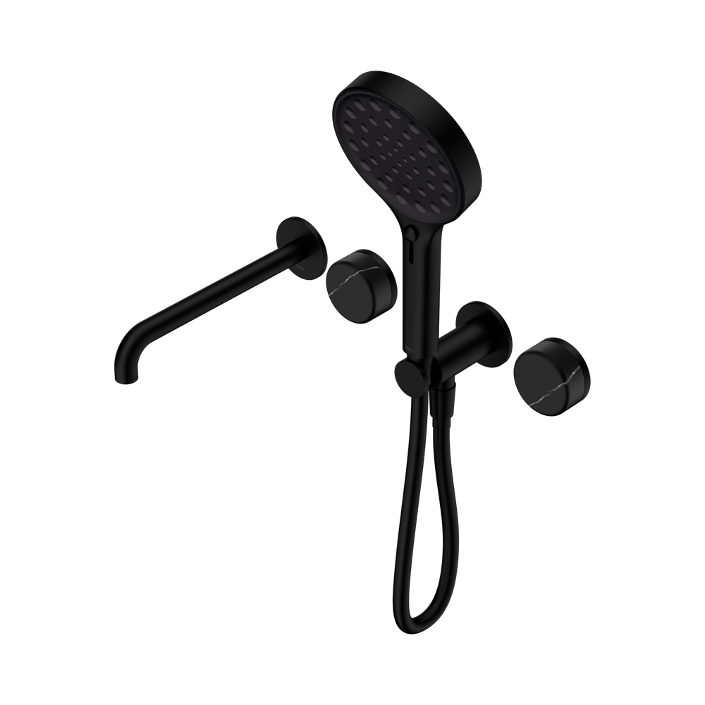 Nero Serenity Progressive Shower System with Spout & Serenity Hand Shower Marquina Black 24E130
