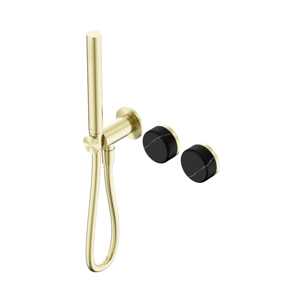 Nero Serenity Progressive Shower System with Slim Hand Shower Marquina Black Handle 24E131