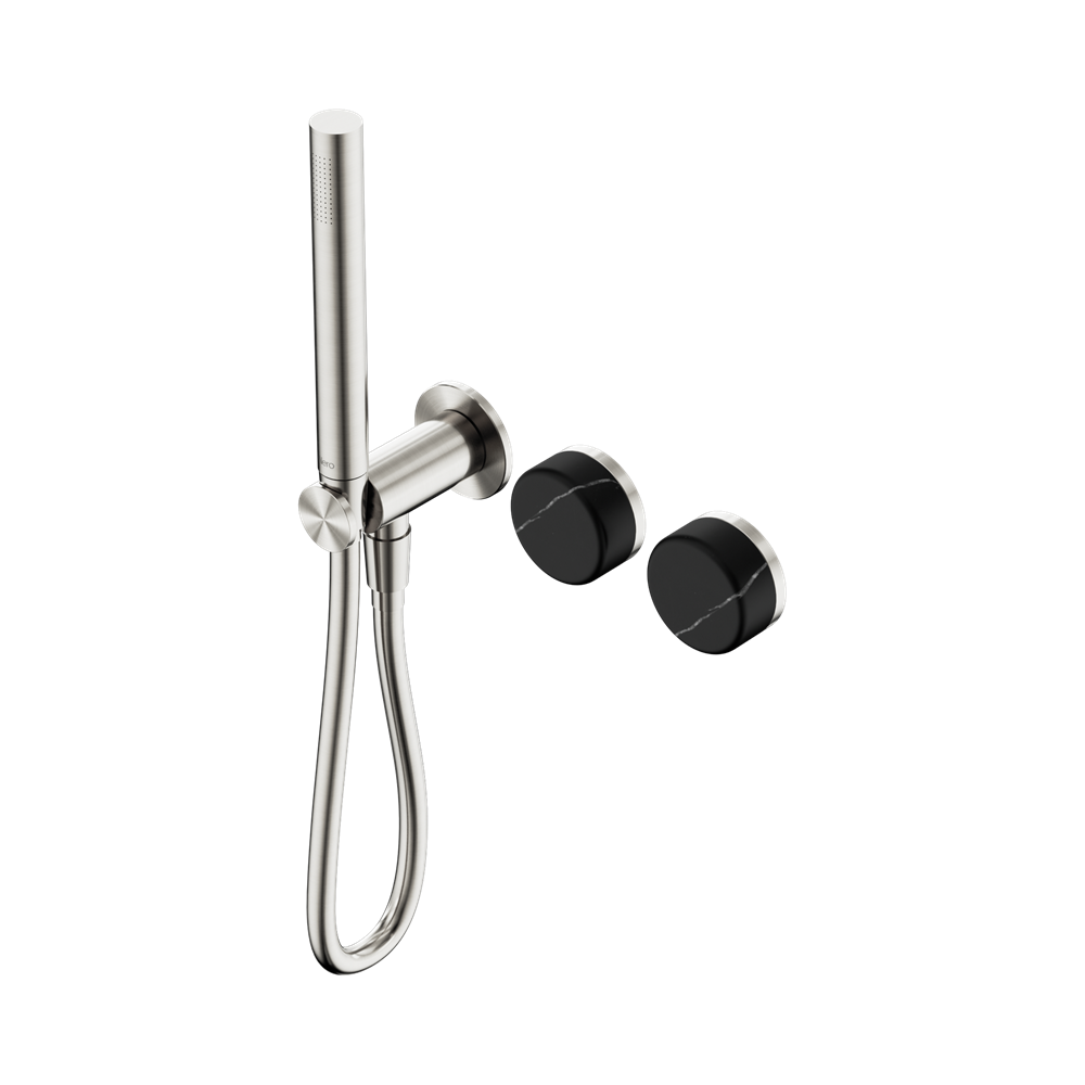 Nero Serenity Progressive Shower System with Slim Hand Shower Marquina Black Handle 24E131