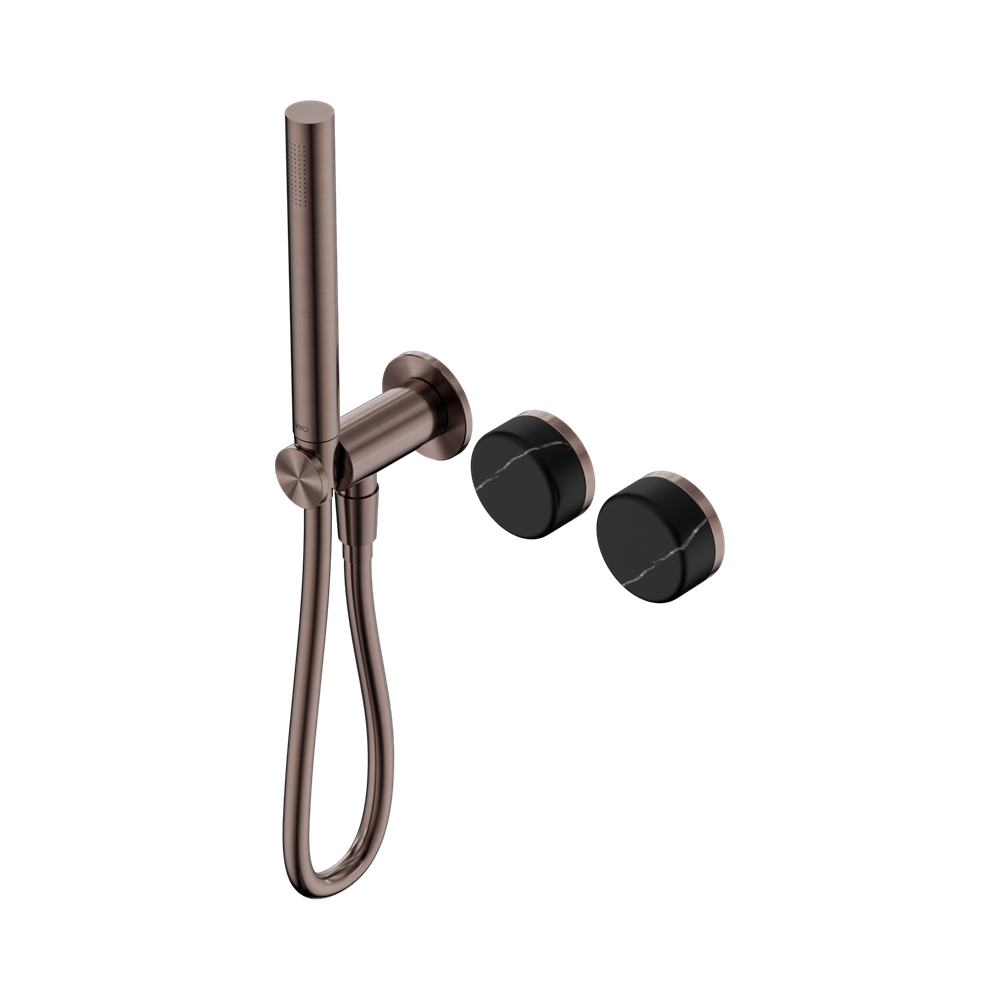 Nero Serenity Progressive Shower System with Slim Hand Shower Marquina Black Handle 24E131