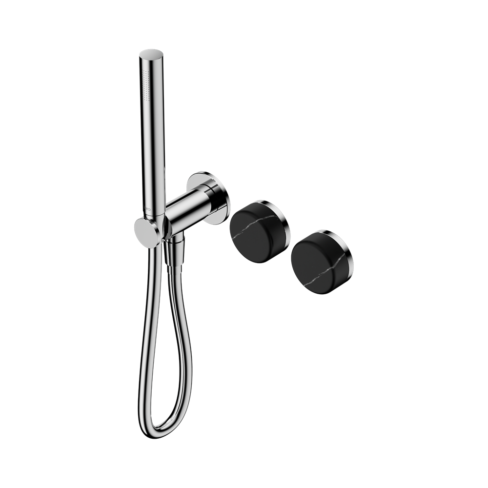 Nero Serenity Progressive Shower System with Slim Hand Shower Marquina Black Handle 24E131