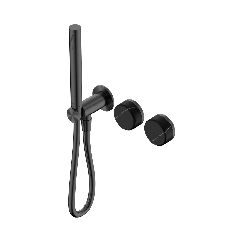 Nero Serenity Progressive Shower System with Slim Hand Shower Marquina Black Handle 24E131