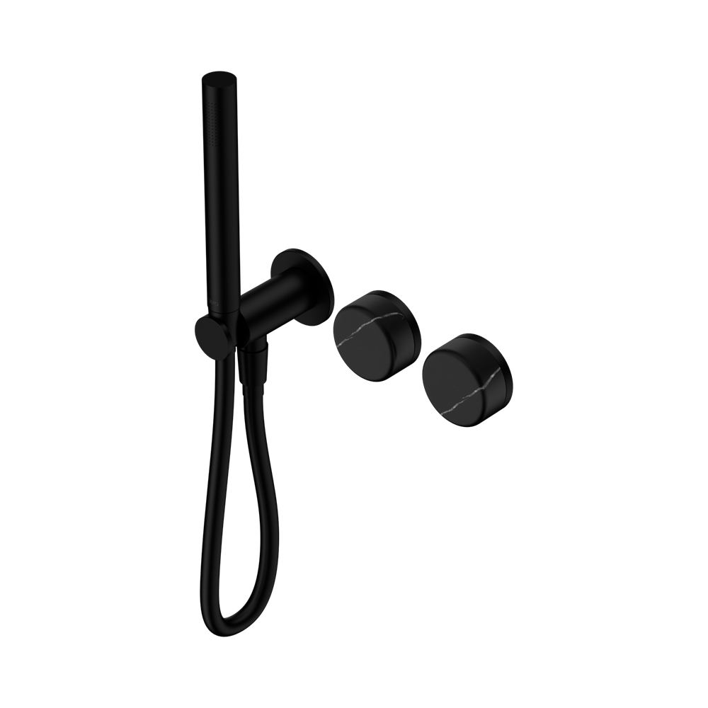 Nero Serenity Progressive Shower System with Slim Hand Shower Marquina Black Handle 24E131
