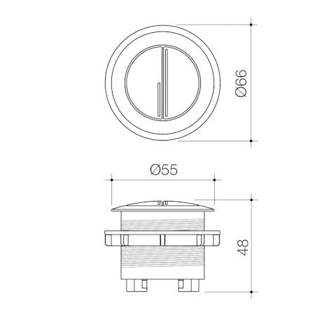 Caroma Urbane II Dual Flush Button 687071