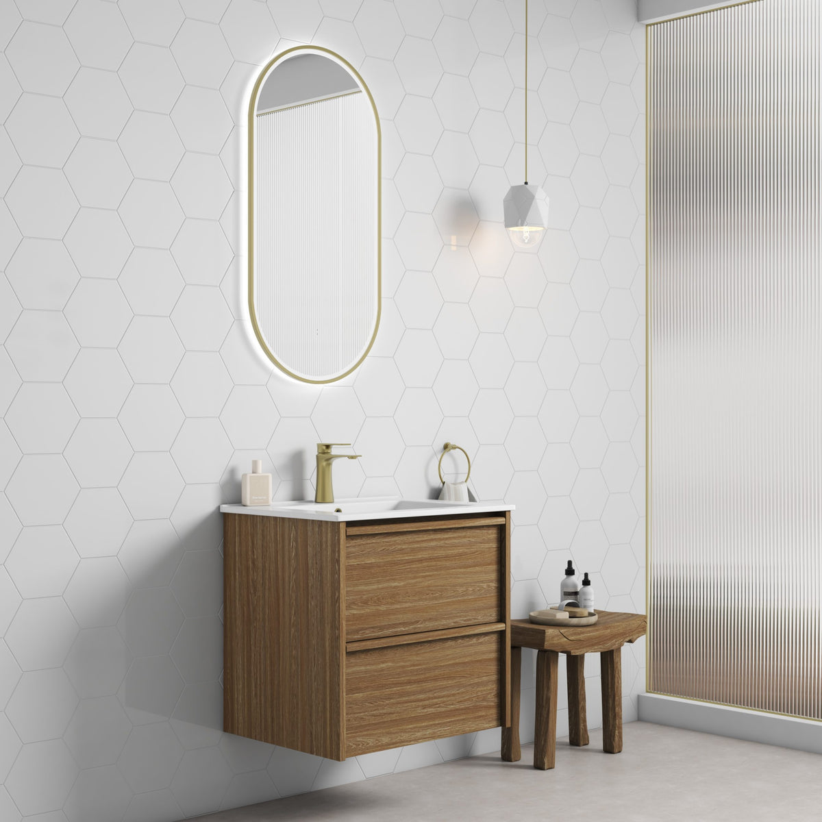 Aulic Venetta 600mm Framed Wall Hung Vanity