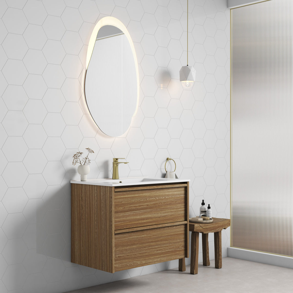 Aulic Venetta 750mm Framed Wall Hung Vanity