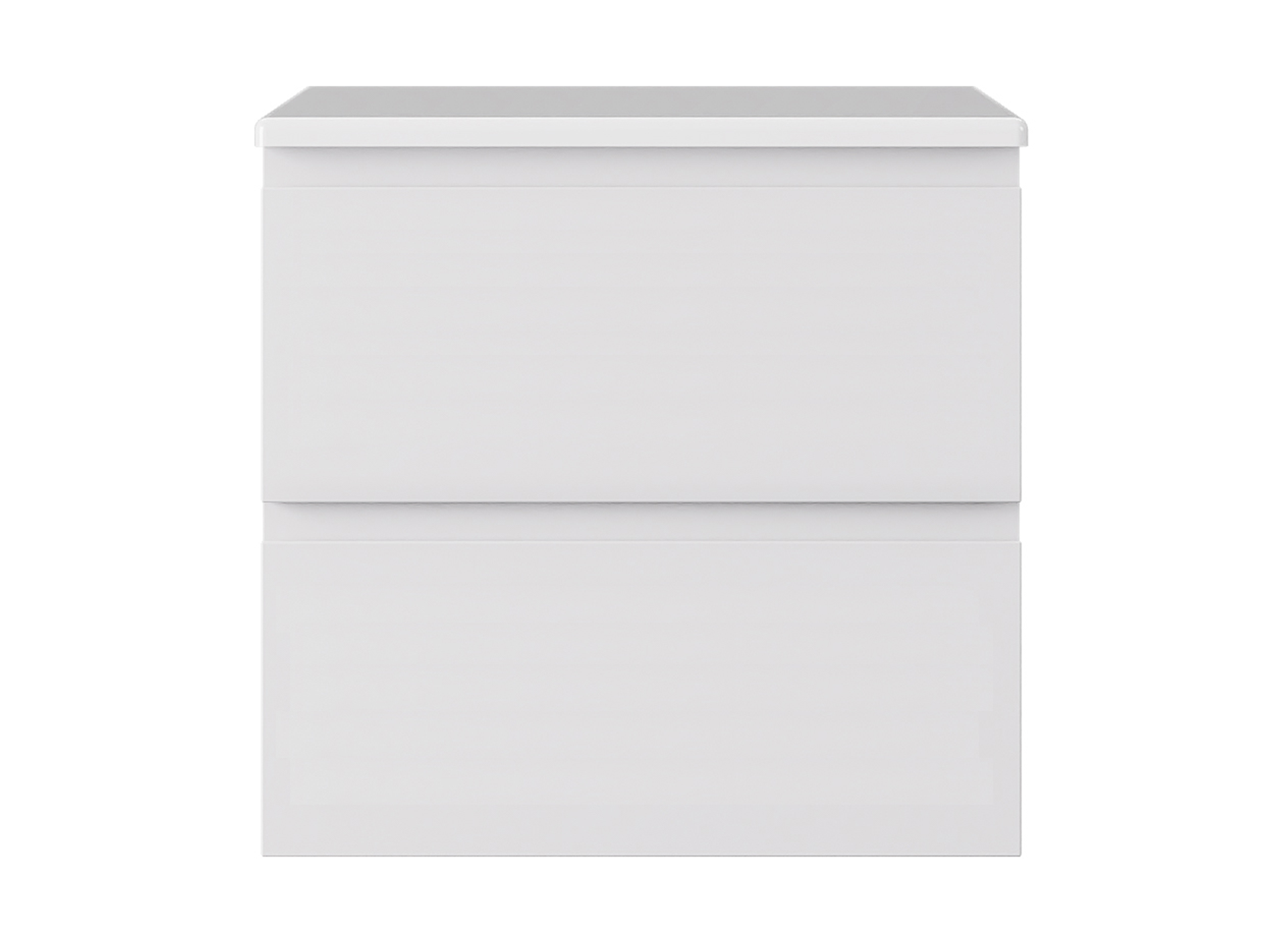 600mm PVC Gloss White Wall Hung Vanity & Stone Top