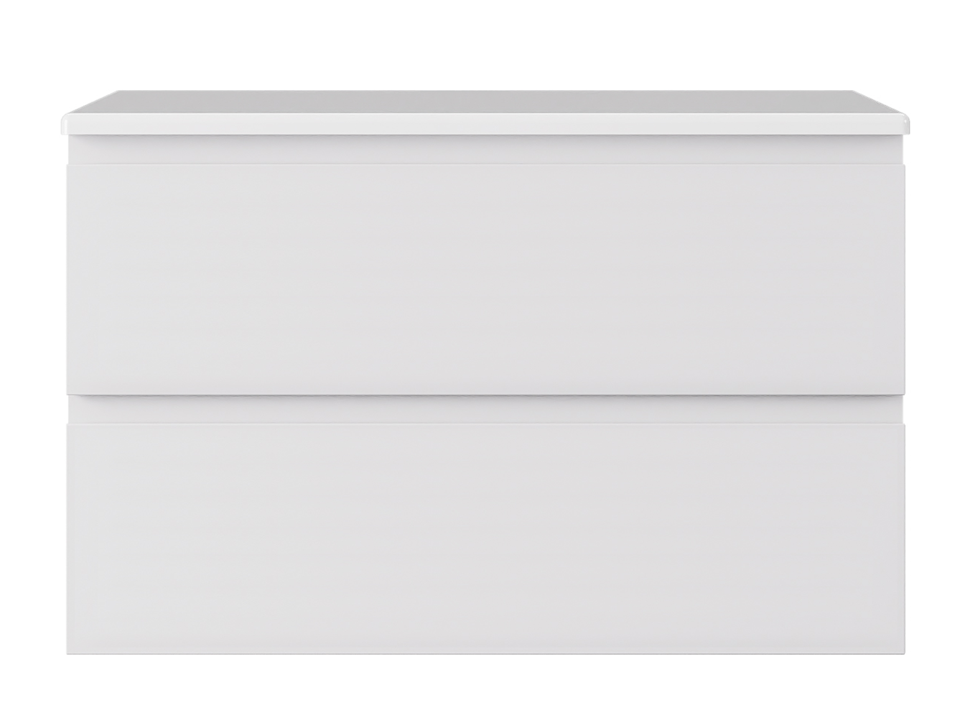 750mm PVC Gloss White Wall Hung Vanity & Stone Top