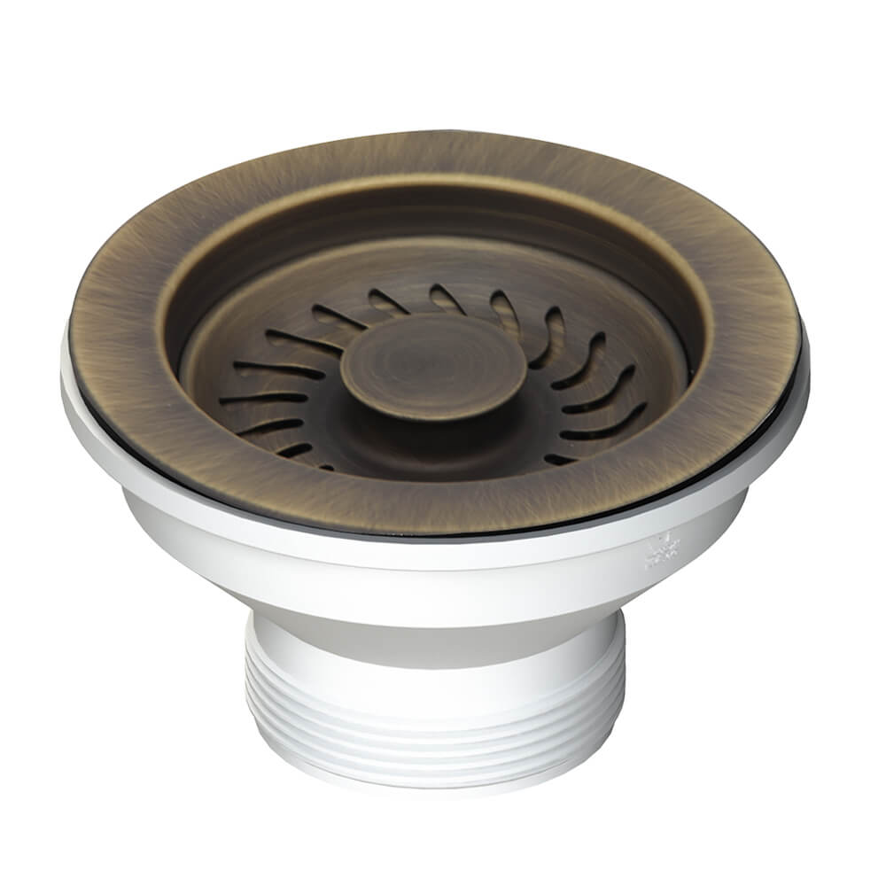 Turner Hastings Antique Brass Basket Waste 90BW-BR