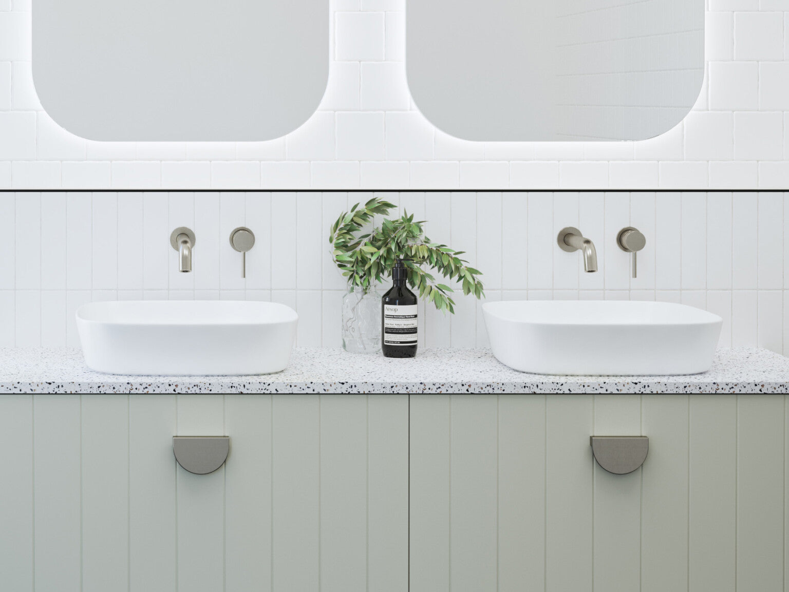 Timberline Arcade Inset Ceramic Basin Gloss White ARC-BS-400-WG-S