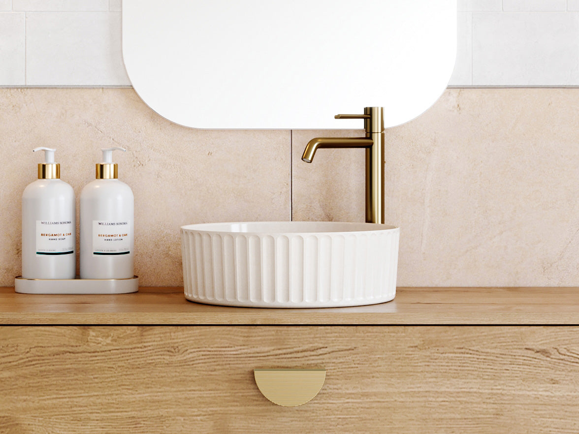 Timberline Allure Flute Above Counter Ceramic Basin ALF-BS-365
