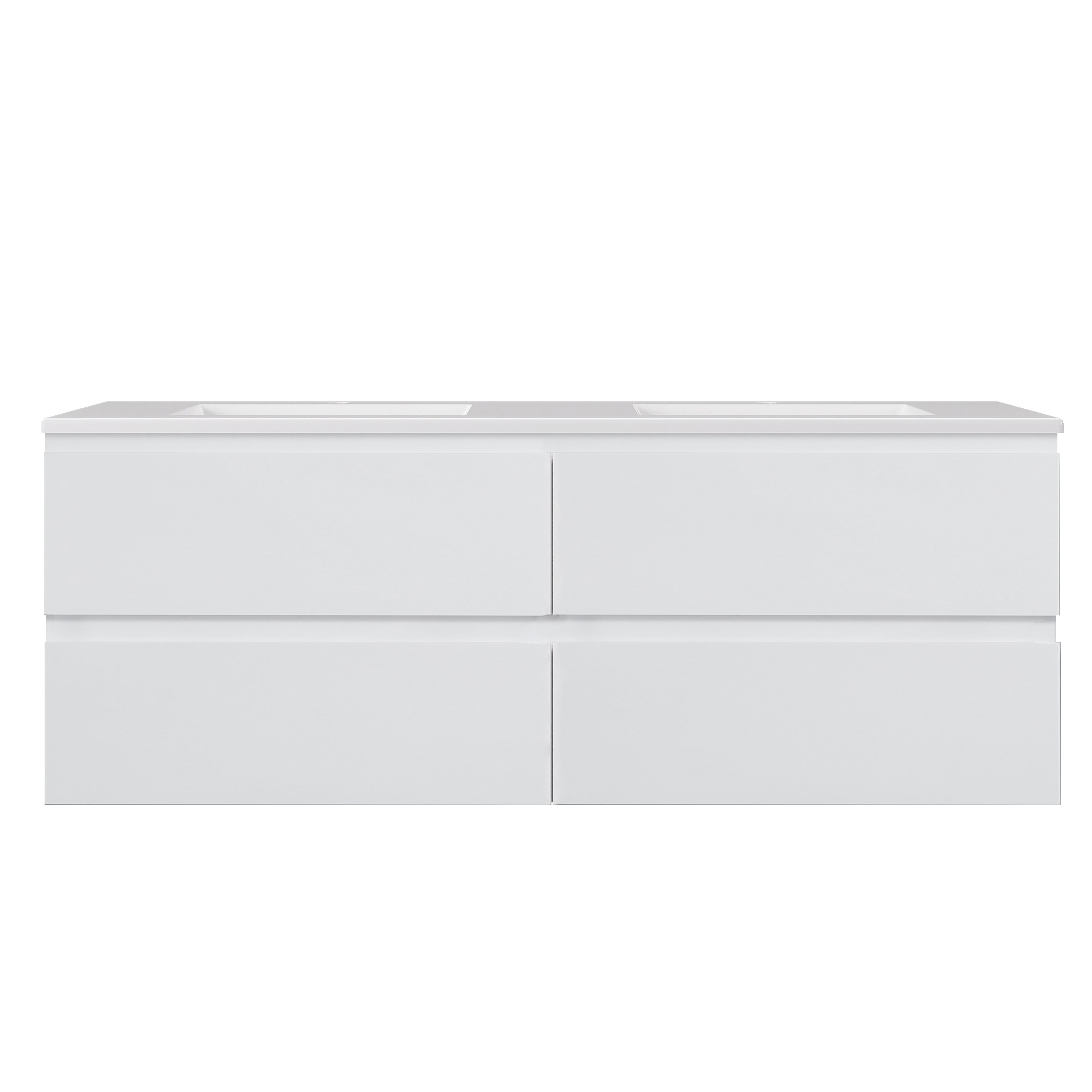 Lukka Alpha All-Drawer PVC 1500mm Wall Hung Vanity Cabinet & Ceramic Top