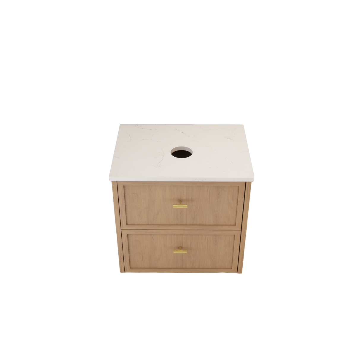 ABS 600mm Banff Coastal Oak Shaker All-Drawer Wall Hung Vanity