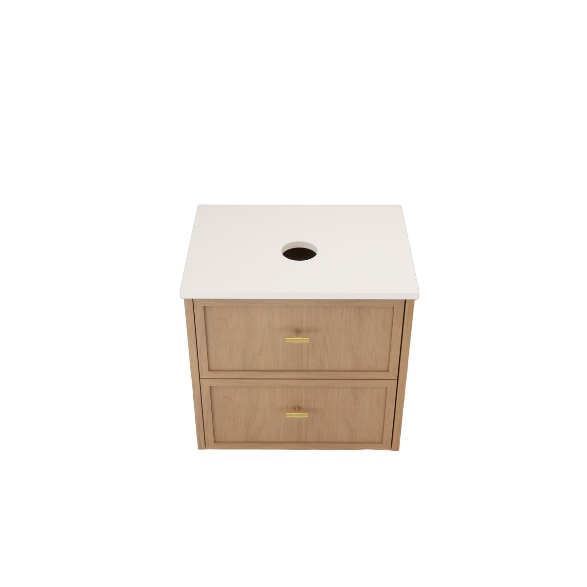 ABS 600mm Banff Coastal Oak Shaker All-Drawer Wall Hung Vanity