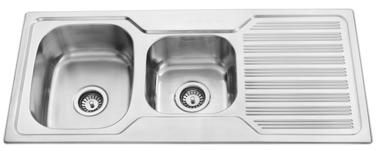 BUK 1 & 3/4 Bowl Sink with Drainer