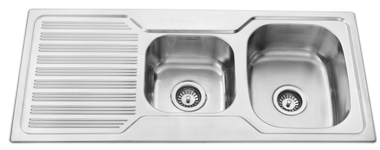 BUK 1 & 3/4 Bowl Sink with Drainer