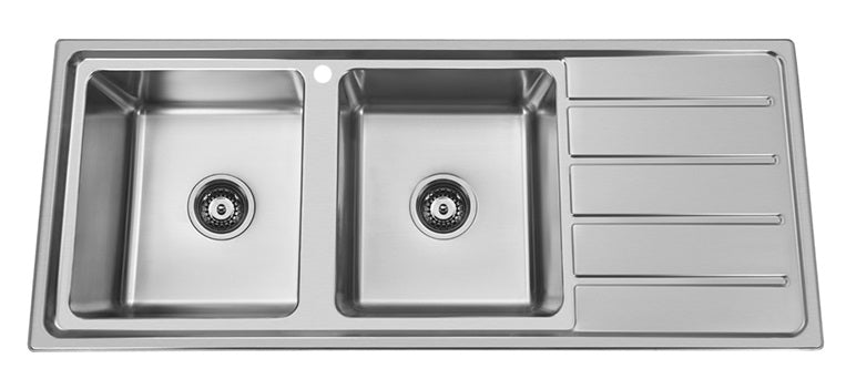 Double Bowl Sink with Drainer JK120.1